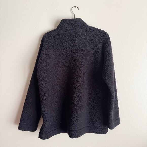 Aerie Black Cloud Sherpa Snap Jacket - Small - Picture 7 of 9